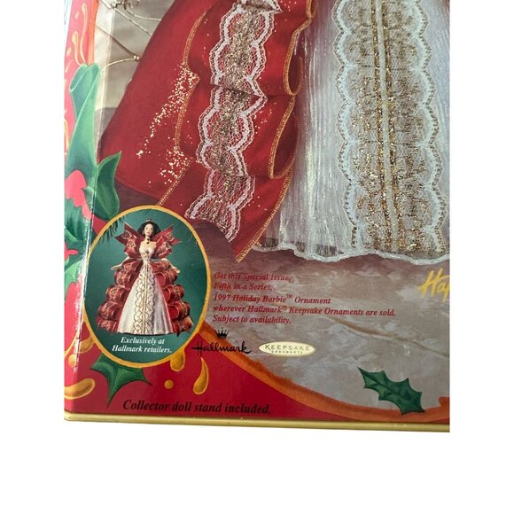 MATTEL Happy Holidays Hallmark Brunette 1997 Limited Edition RARE Error Doll NEW - Picture 3 of 7